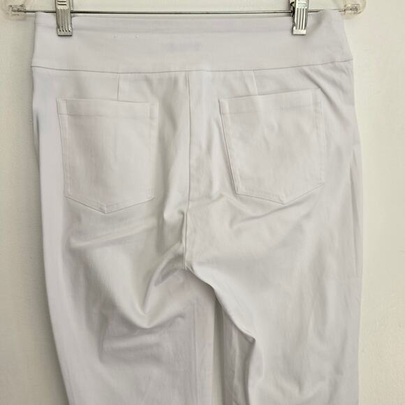 J. McLaughlin Maisie SlimTapered Leg Elastic Waist Pull-On Pants White Women 4 - Picture 6 of 11